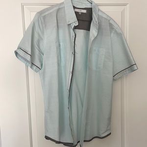 Pdc l shirt sleeve button down l teal l Mens